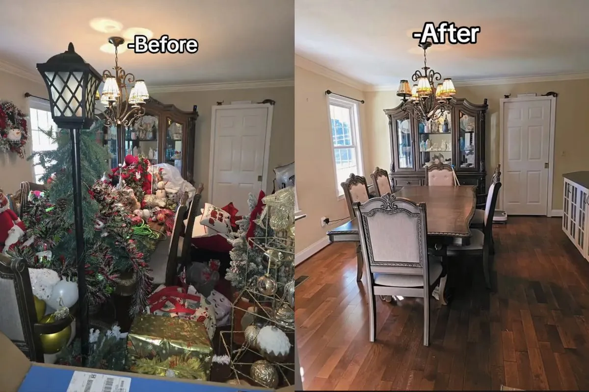 Dining room — before and after a full reset